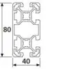 Profil 8 PI 80x40 2 N leicht – Bild 2