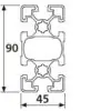 Profil 10 90x45 3N-90° leicht B-Typ – Bild 2